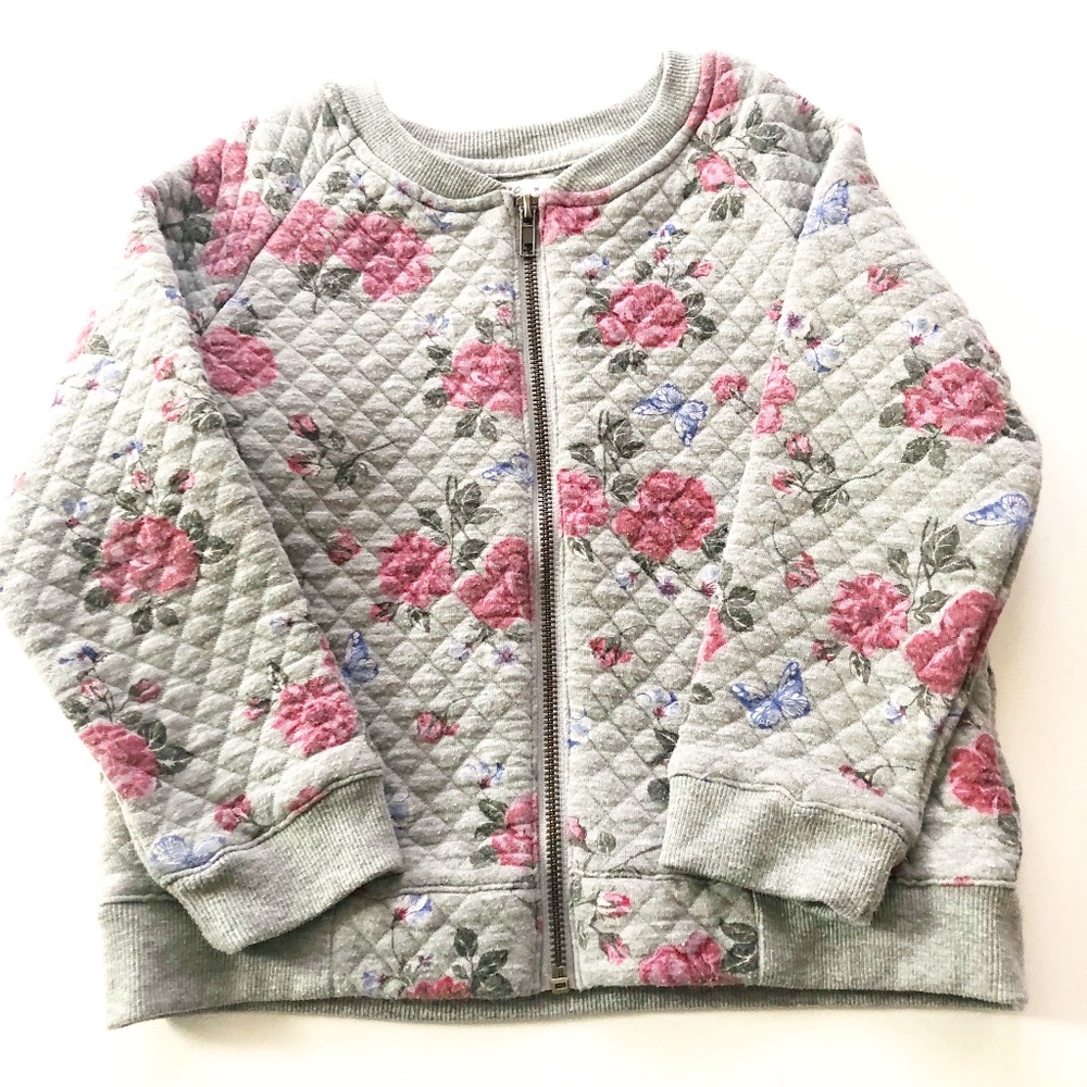 Pinc Premium Floral Quilted Zip Jacket Cardigan 6X
